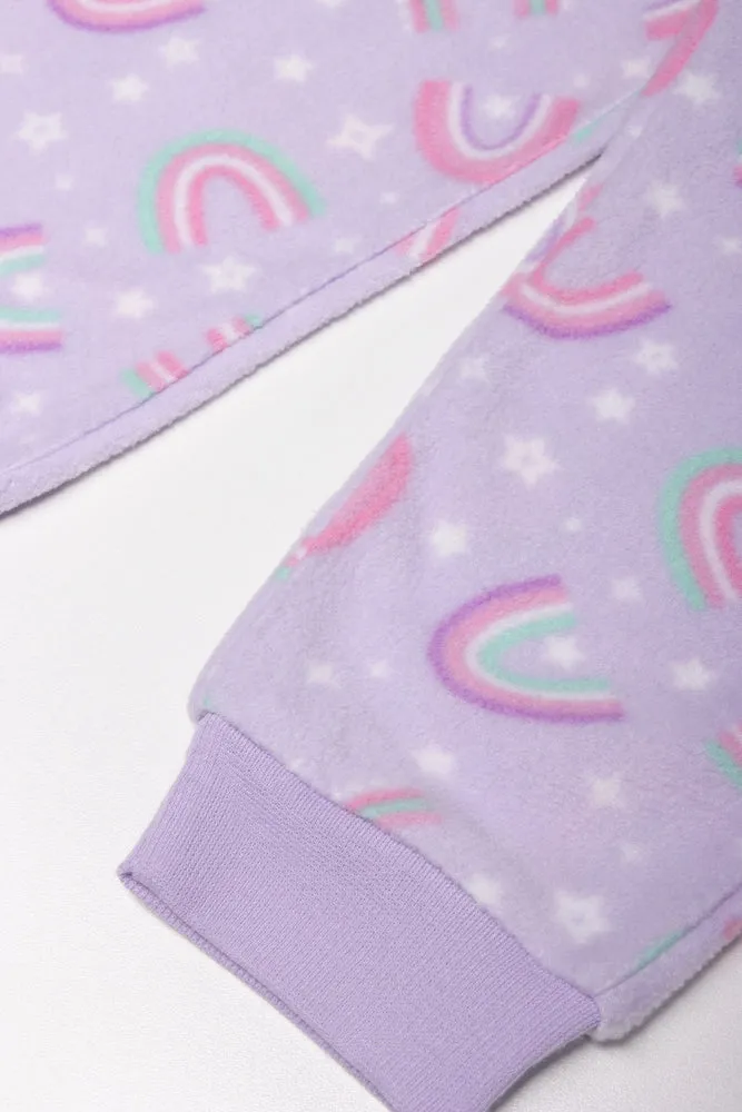 2 Pack Unicorn Pyjamas Purple & Green