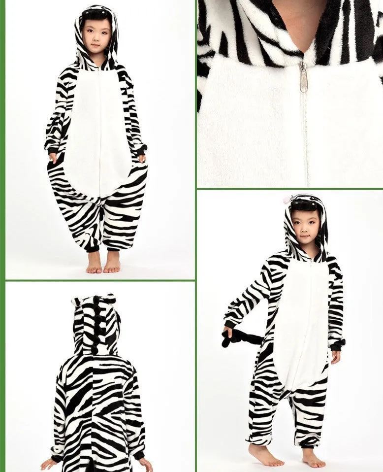 20 Style 2-11Y Girls Boys Children Flannel Animal pajamas Kid Clothes Cute pyjamas Hooded Romper Sleepwear Without Shoes