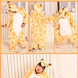 20 Style 2-11Y Girls Boys Children Flannel Animal pajamas Kid Clothes Cute pyjamas Hooded Romper Sleepwear Without Shoes