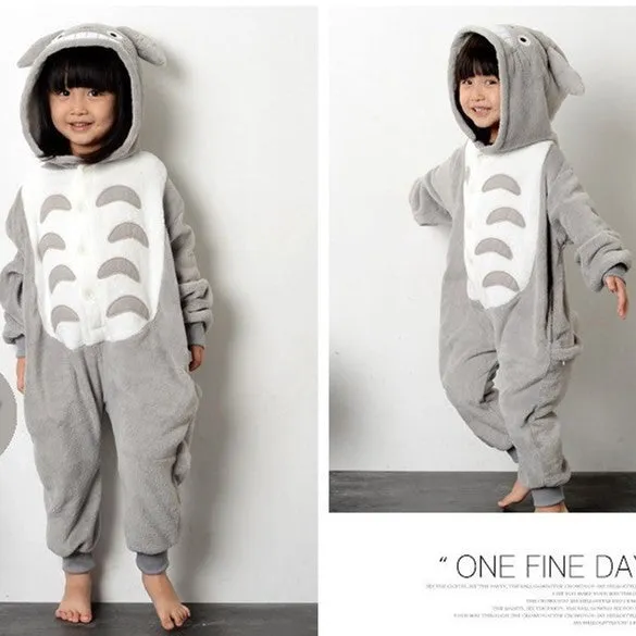 20 Style 2-11Y Girls Boys Children Flannel Animal pajamas Kid Clothes Cute pyjamas Hooded Romper Sleepwear Without Shoes
