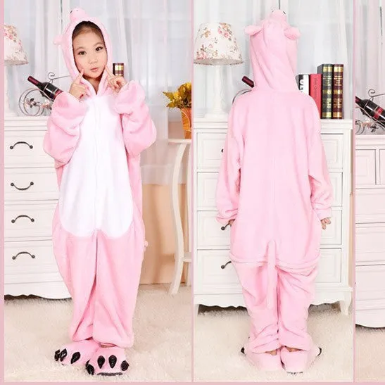 20 Style 2-11Y Girls Boys Children Flannel Animal pajamas Kid Clothes Cute pyjamas Hooded Romper Sleepwear Without Shoes