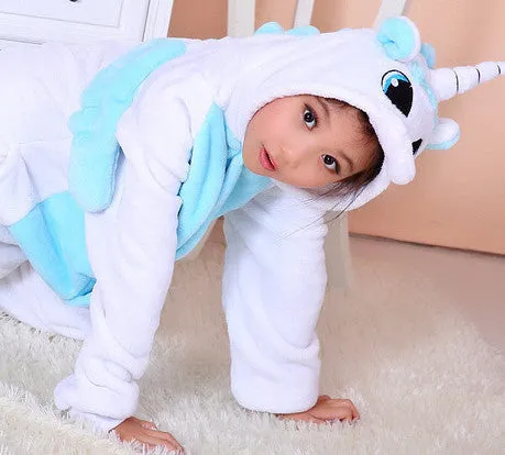 20 Style 2-11Y Girls Boys Children Flannel Animal pajamas Kid Clothes Cute pyjamas Hooded Romper Sleepwear Without Shoes