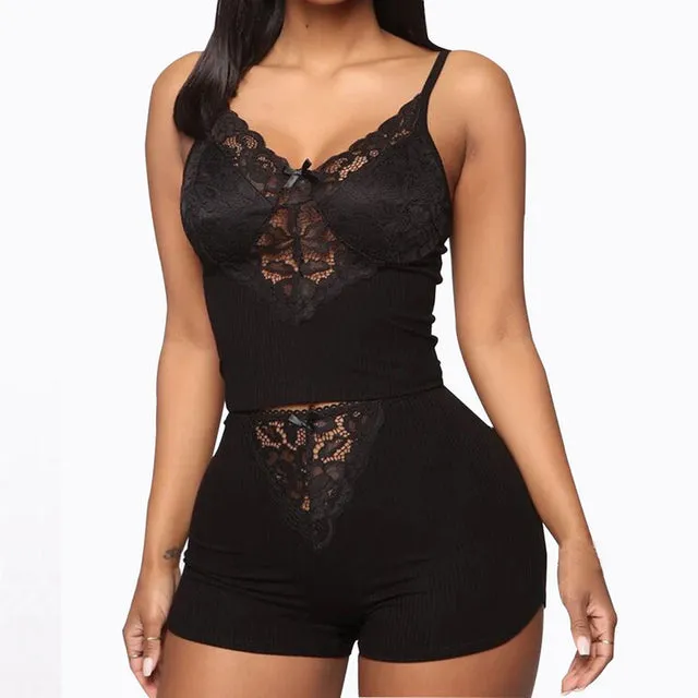2PC Cami & Boy Shorts Pajamas Set