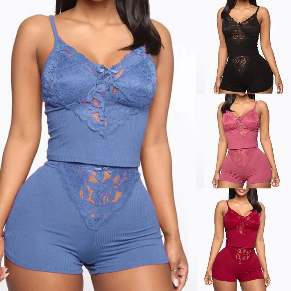 2PC Cami & Boy Shorts Pajamas Set