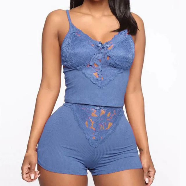 2PC Cami & Boy Shorts Pajamas Set