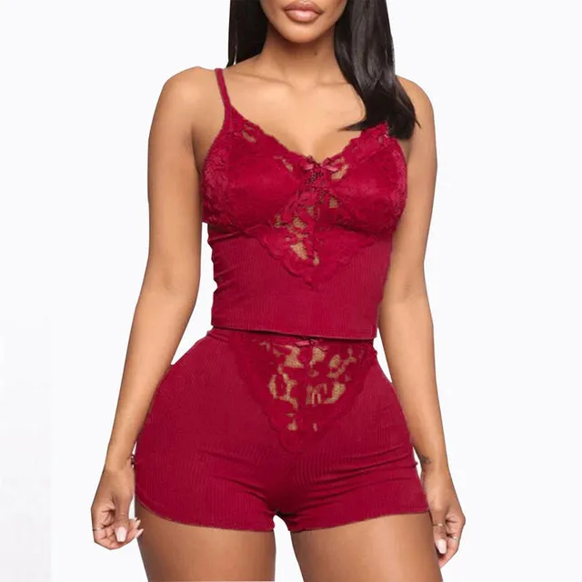 2PC Cami & Boy Shorts Pajamas Set