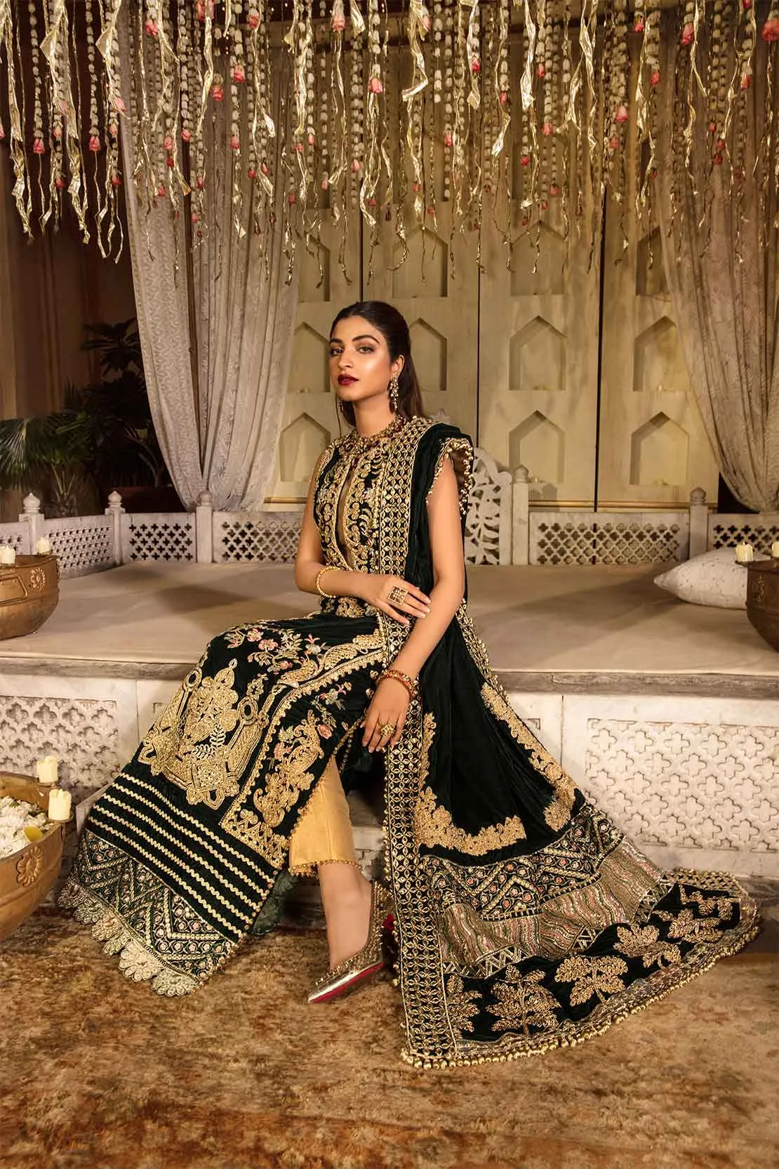 3B A Velvet Story - JADE | Crimson X Saira Shakira Wedding Collection '22 | Unstitched Embroidered Velvet Suits