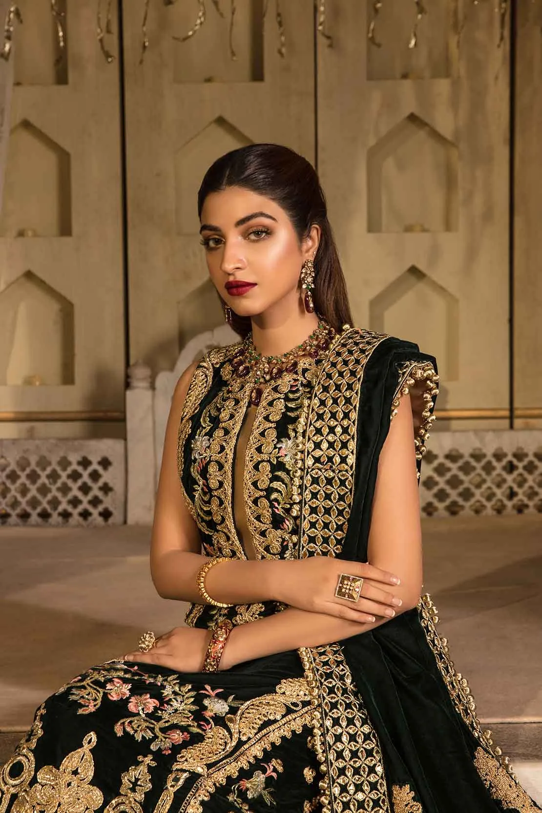 3B A Velvet Story - JADE | Crimson X Saira Shakira Wedding Collection '22 | Unstitched Embroidered Velvet Suits