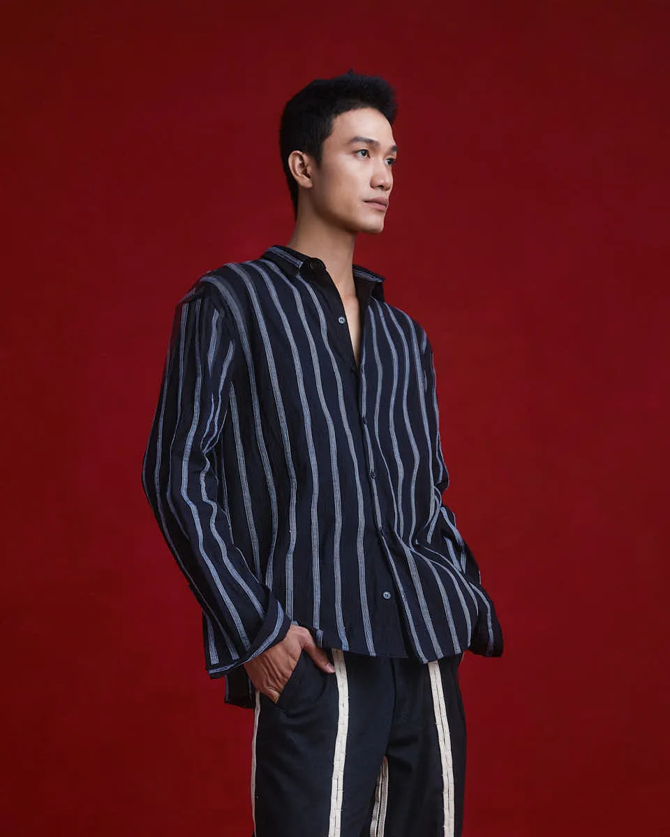 3D Striped Long Sleeves Shirt