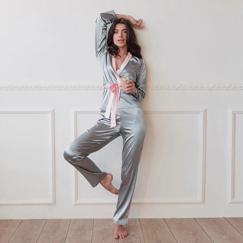 3PC Patchwork Pajamas Set