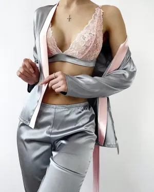 3PC Patchwork Pajamas Set