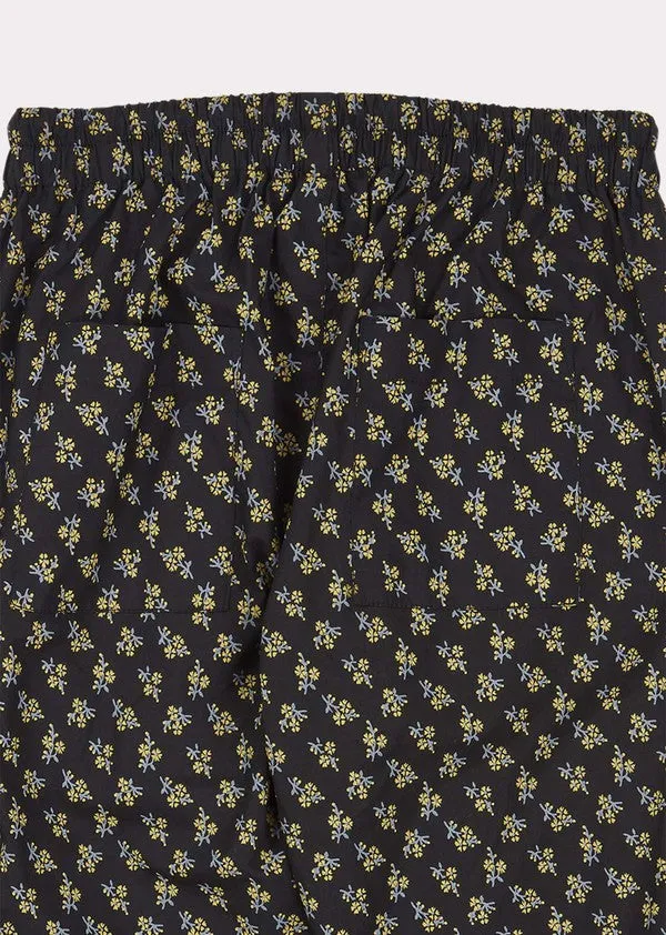 [3y] Caramel Baby & Child Woodpigeon Trousers in Black/Yellow Small Floral Print