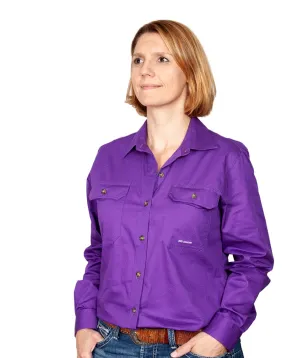 50502PUR Just Country Women's Brooke Work shirt Purple