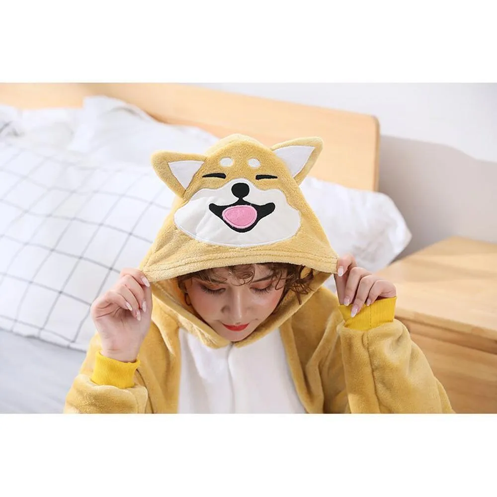 Adult Shiba Inu Dog Kigurumi Animal Onesies Pajamas For Adult Pajamas Costumes