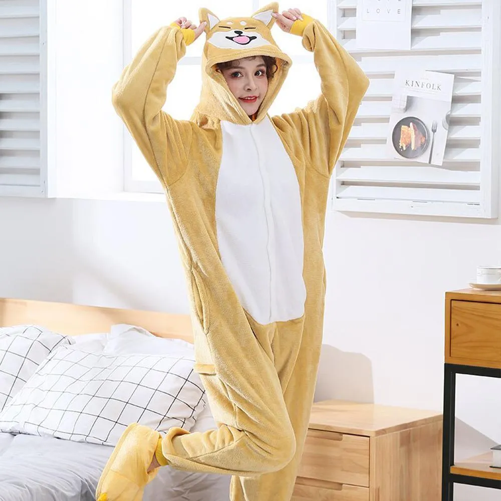 Adult Shiba Inu Dog Kigurumi Animal Onesies Pajamas For Adult Pajamas Costumes