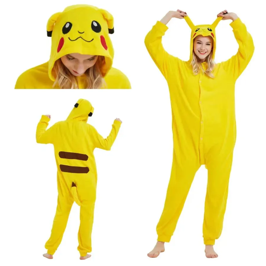 Adults Cartoon Kigurumi Bulbasaur Onesie Cosplay Costume One-Piece Pajama New Year Gift Full Body Pijama Christmas Sleepwear
