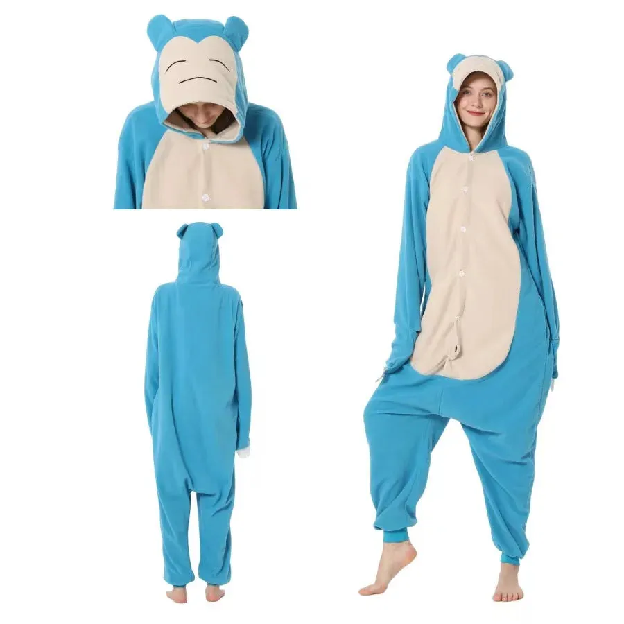 Adults Cartoon Kigurumi Bulbasaur Onesie Cosplay Costume One-Piece Pajama New Year Gift Full Body Pijama Christmas Sleepwear