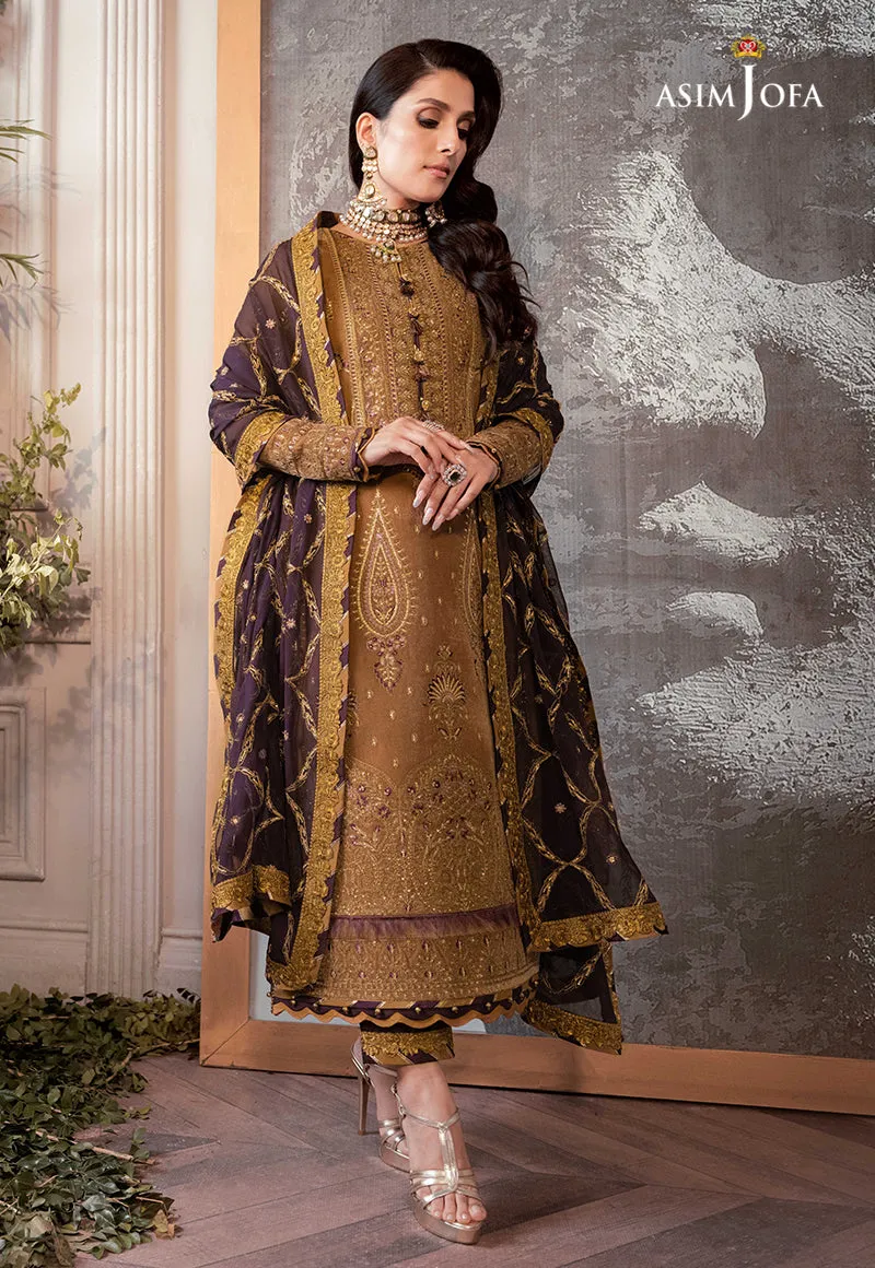 AJAM-07 | The Ayeza Edit by Asim Jofa Makhmal Royal Velvet Winter Collection 2022 | Unstitched Embroidered Velvet Suits