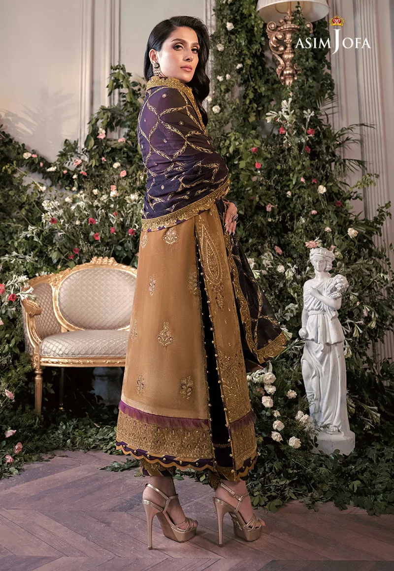 AJAM-07 | The Ayeza Edit by Asim Jofa Makhmal Royal Velvet Winter Collection 2022 | Unstitched Embroidered Velvet Suits