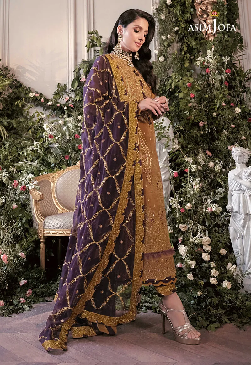 AJAM-07 | The Ayeza Edit by Asim Jofa Makhmal Royal Velvet Winter Collection 2022 | Unstitched Embroidered Velvet Suits