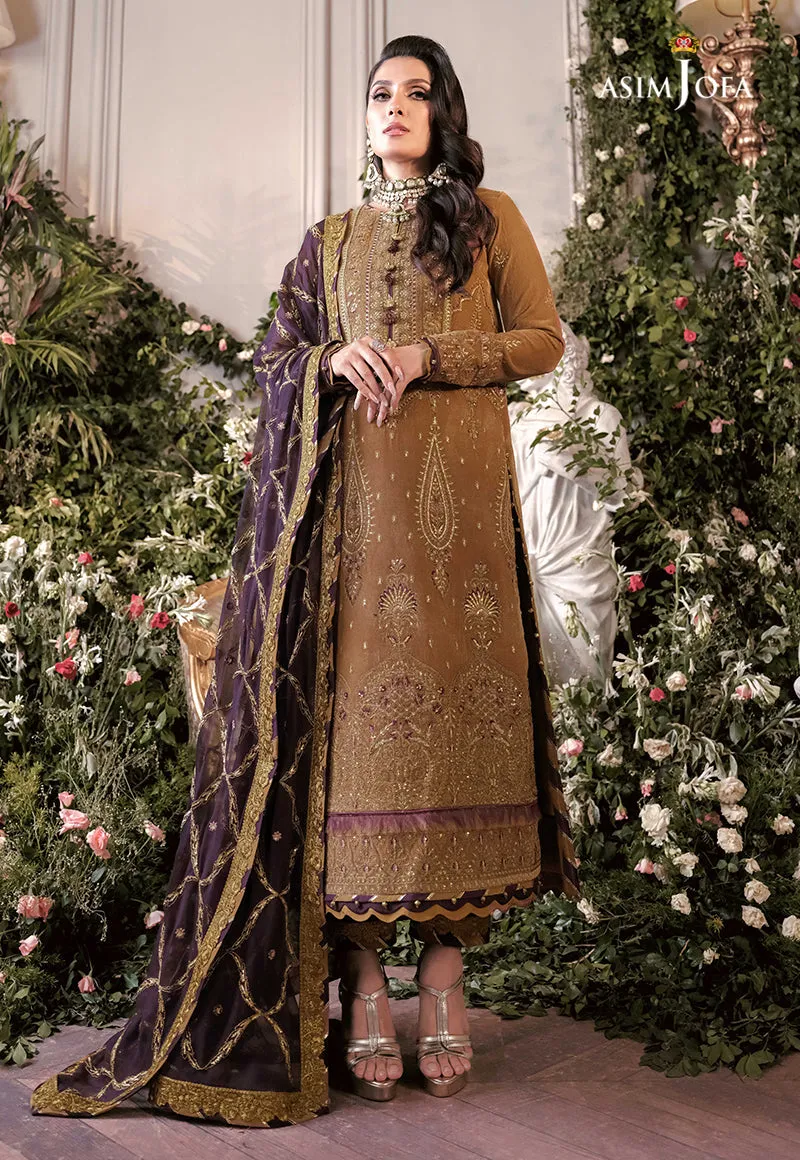 AJAM-07 | The Ayeza Edit by Asim Jofa Makhmal Royal Velvet Winter Collection 2022 | Unstitched Embroidered Velvet Suits
