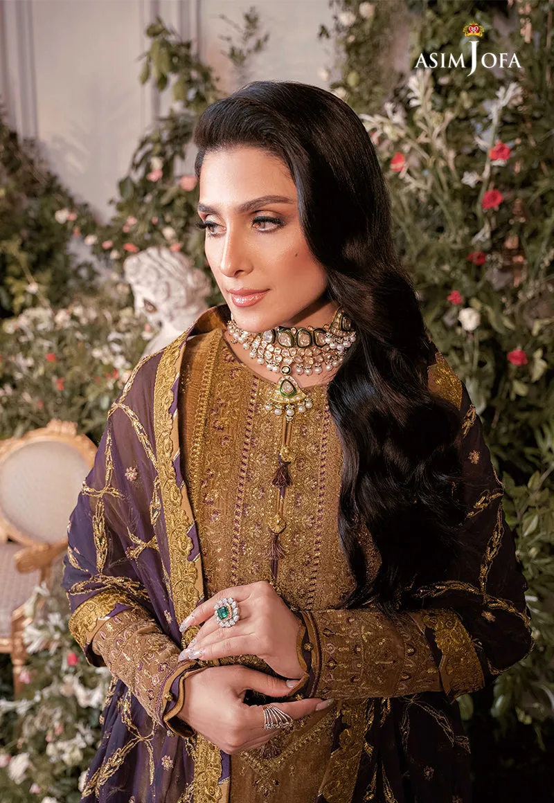 AJAM-07 | The Ayeza Edit by Asim Jofa Makhmal Royal Velvet Winter Collection 2022 | Unstitched Embroidered Velvet Suits