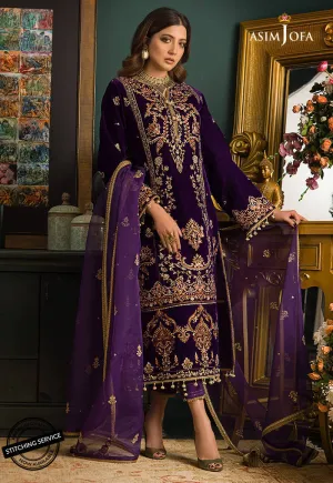 AJMR-02 | Asim Jofa Makhmal Royal Valvet Collection 2021 | Unstitched Valvet Suits