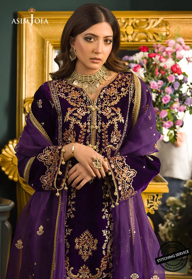 AJMR-02 | Asim Jofa Makhmal Royal Valvet Collection 2021 | Unstitched Valvet Suits