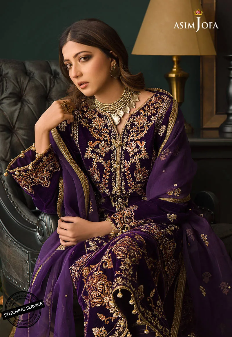 AJMR-02 | Asim Jofa Makhmal Royal Valvet Collection 2021 | Unstitched Valvet Suits