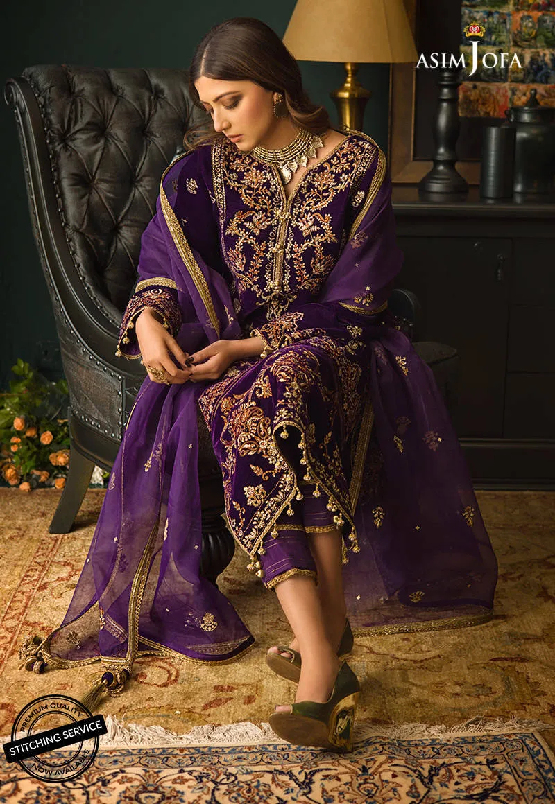 AJMR-02 | Asim Jofa Makhmal Royal Valvet Collection 2021 | Unstitched Valvet Suits