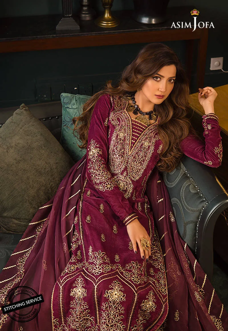AJMR-05 | Asim Jofa Makhmal Royal Valvet Collection 2021 | Unstitched Valvet Suits