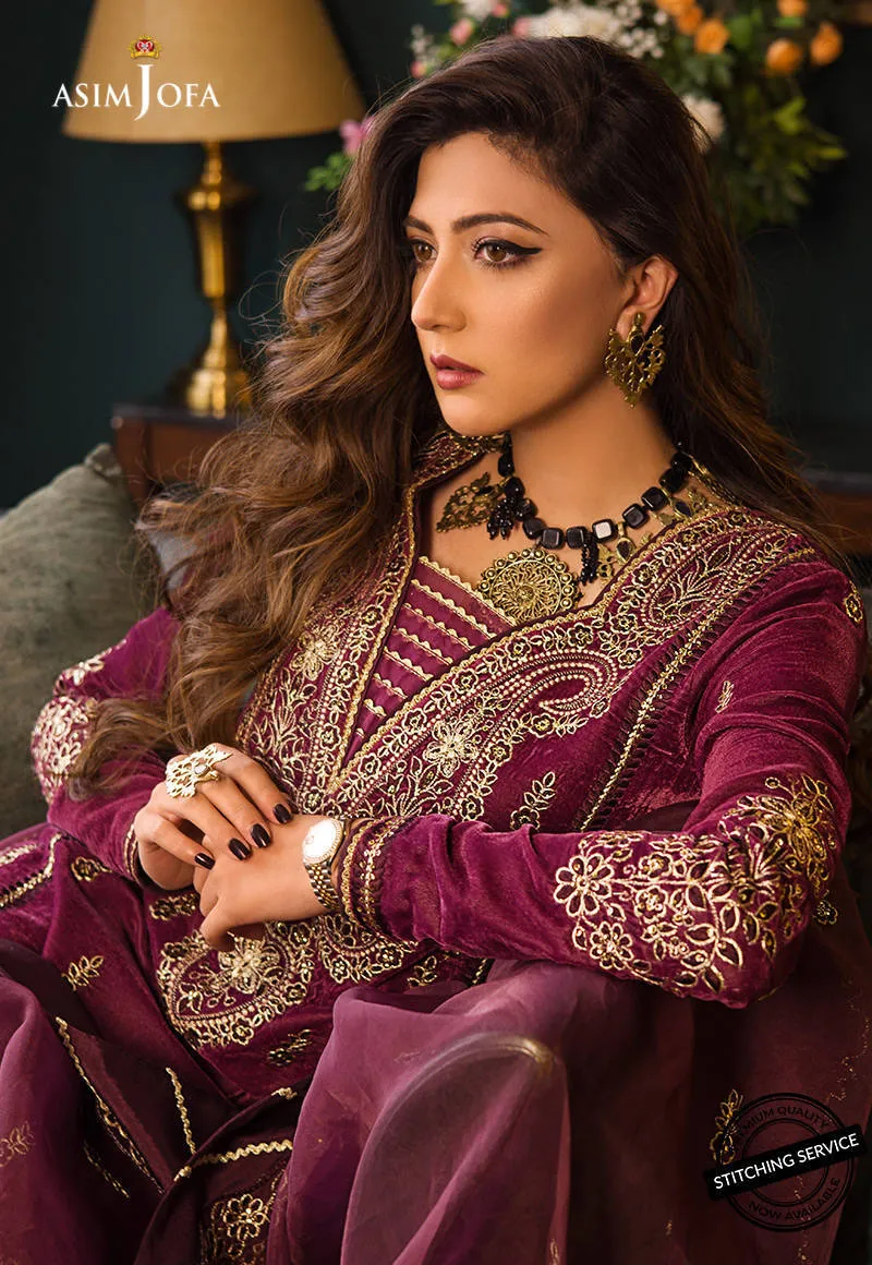 AJMR-05 | Asim Jofa Makhmal Royal Valvet Collection 2021 | Unstitched Valvet Suits