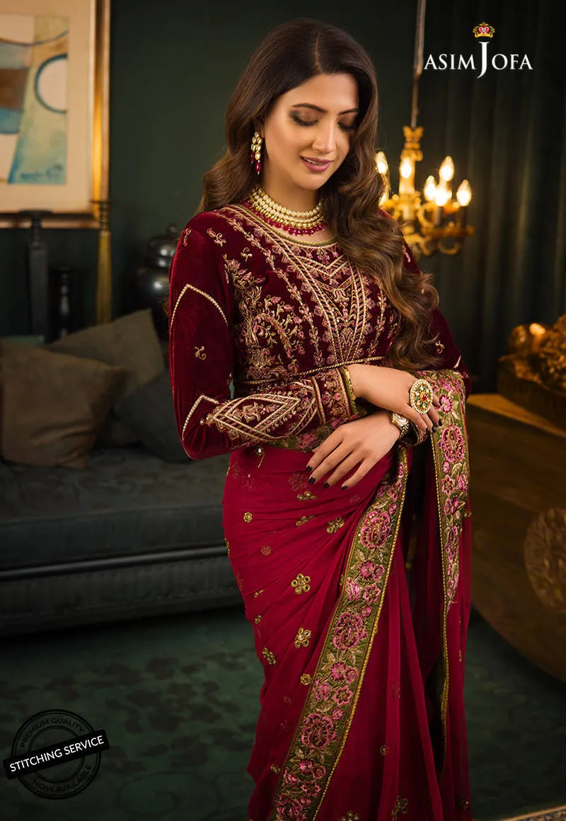 AJMR-06 | Asim Jofa Makhmal Royal Valvet Collection 2021 | Unstitched Valvet Suits