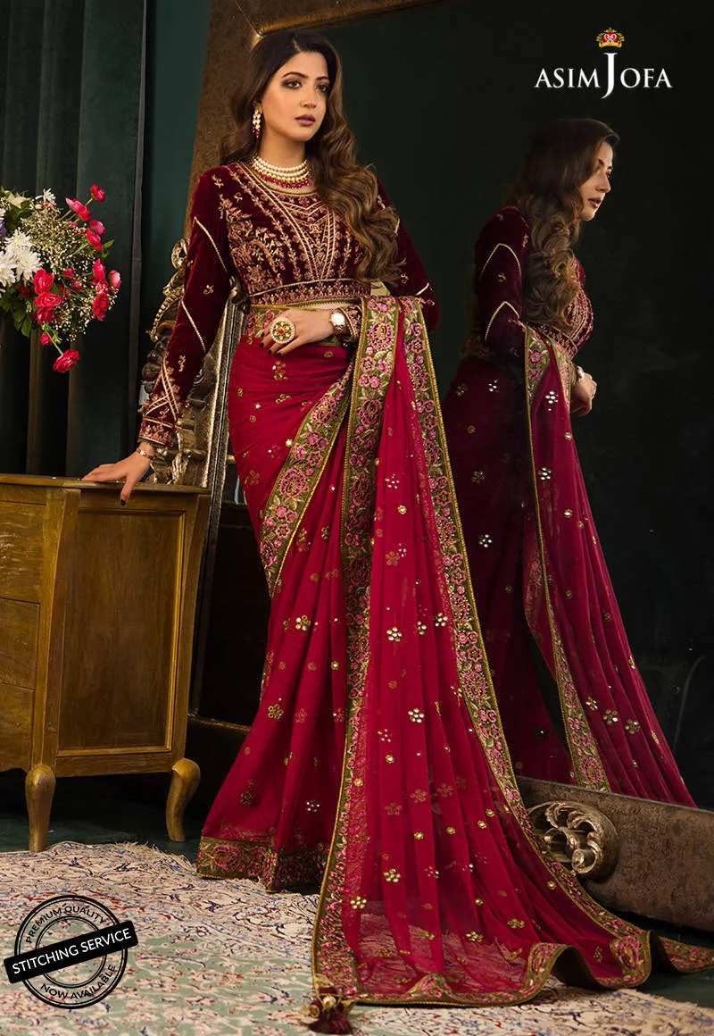 AJMR-06 | Asim Jofa Makhmal Royal Valvet Collection 2021 | Unstitched Valvet Suits