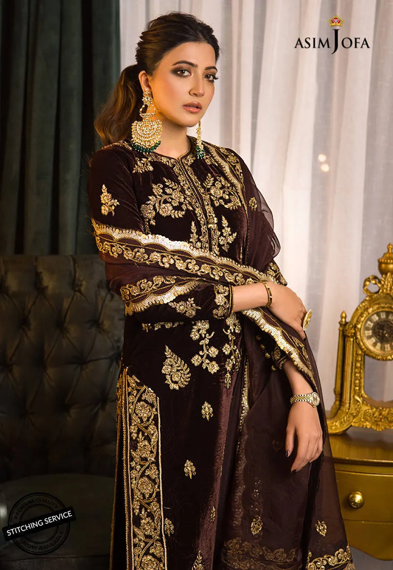 AJMR-07 | Asim Jofa Makhmal Royal Valvet Collection 2021 | Unstitched Valvet Suits