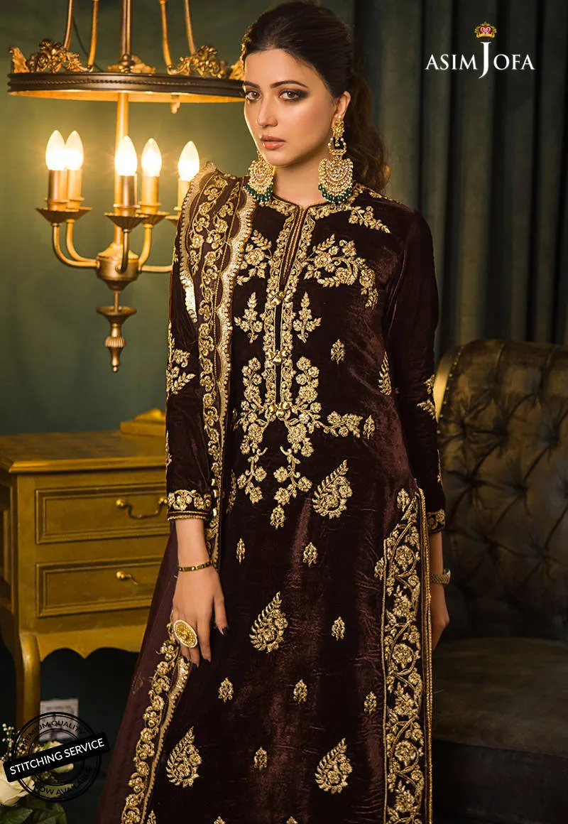 AJMR-07 | Asim Jofa Makhmal Royal Valvet Collection 2021 | Unstitched Valvet Suits