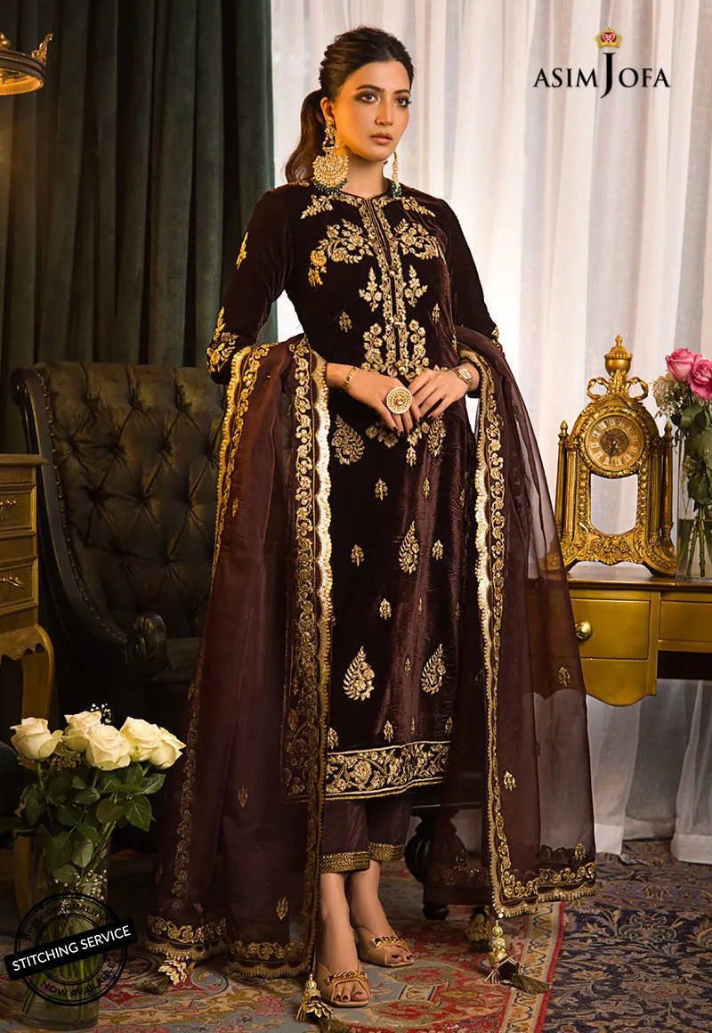 AJMR-07 | Asim Jofa Makhmal Royal Valvet Collection 2021 | Unstitched Valvet Suits