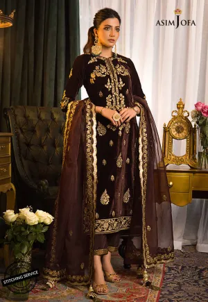 AJMR-07 | Asim Jofa Makhmal Royal Valvet Collection 2021 | Unstitched Valvet Suits