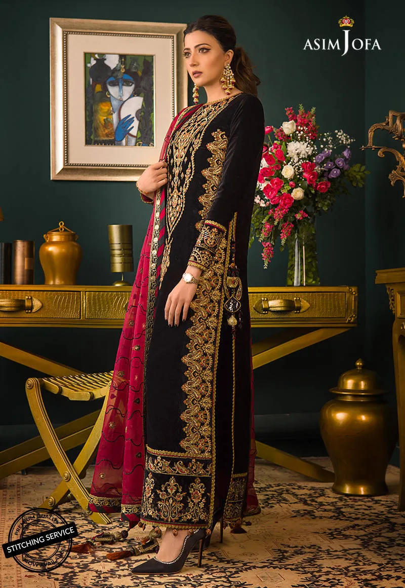 AJMR-10 | Asim Jofa Makhmal Royal Valvet Collection 2021 | Unstitched Valvet Suits