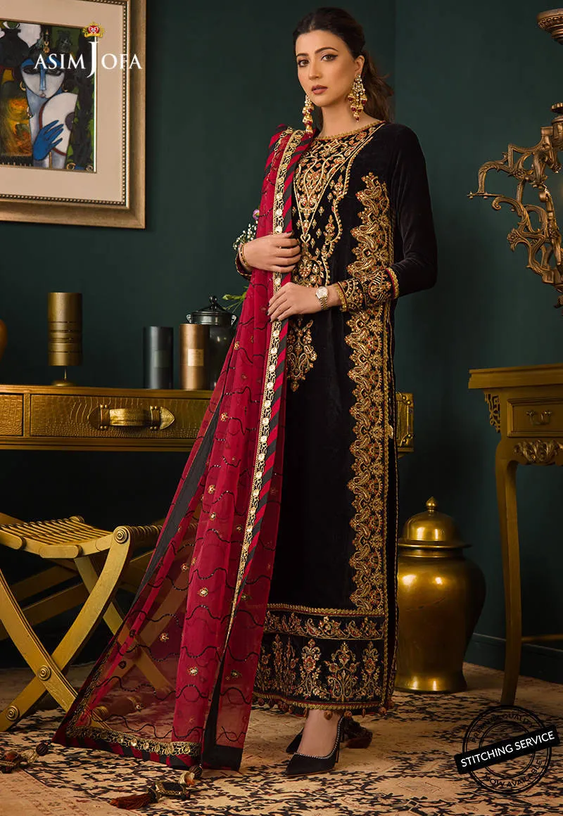 AJMR-10 | Asim Jofa Makhmal Royal Valvet Collection 2021 | Unstitched Valvet Suits