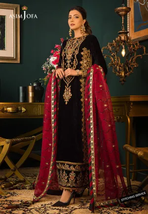 AJMR-10 | Asim Jofa Makhmal Royal Valvet Collection 2021 | Unstitched Valvet Suits