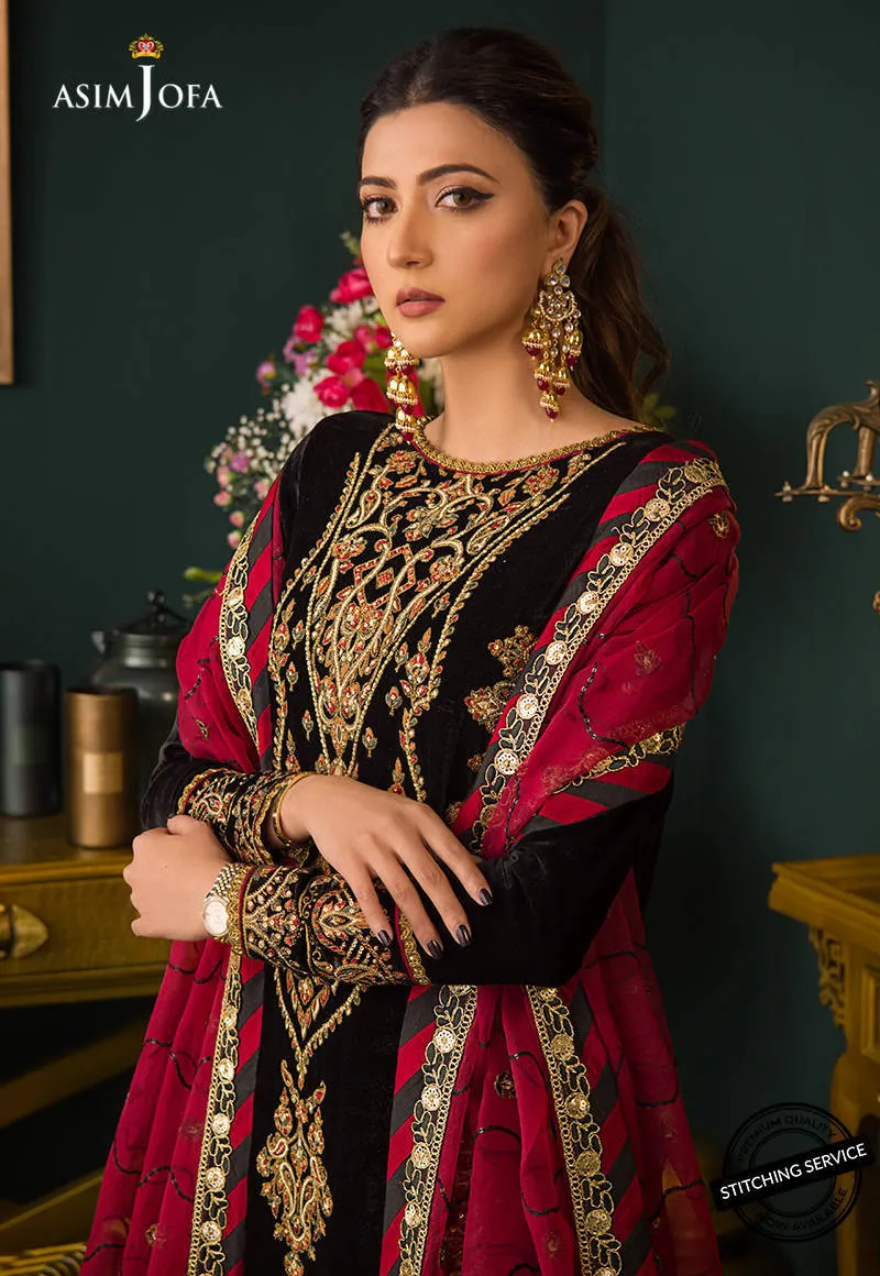 AJMR-10 | Asim Jofa Makhmal Royal Valvet Collection 2021 | Unstitched Valvet Suits