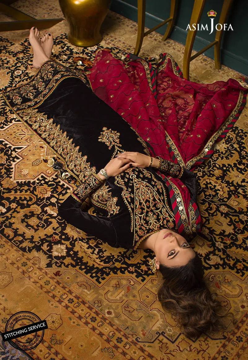 AJMR-10 | Asim Jofa Makhmal Royal Valvet Collection 2021 | Unstitched Valvet Suits