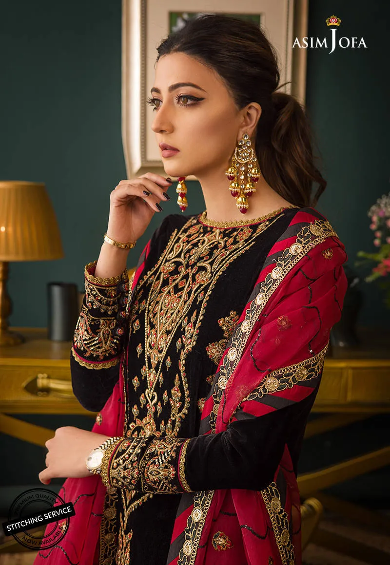 AJMR-10 | Asim Jofa Makhmal Royal Valvet Collection 2021 | Unstitched Valvet Suits