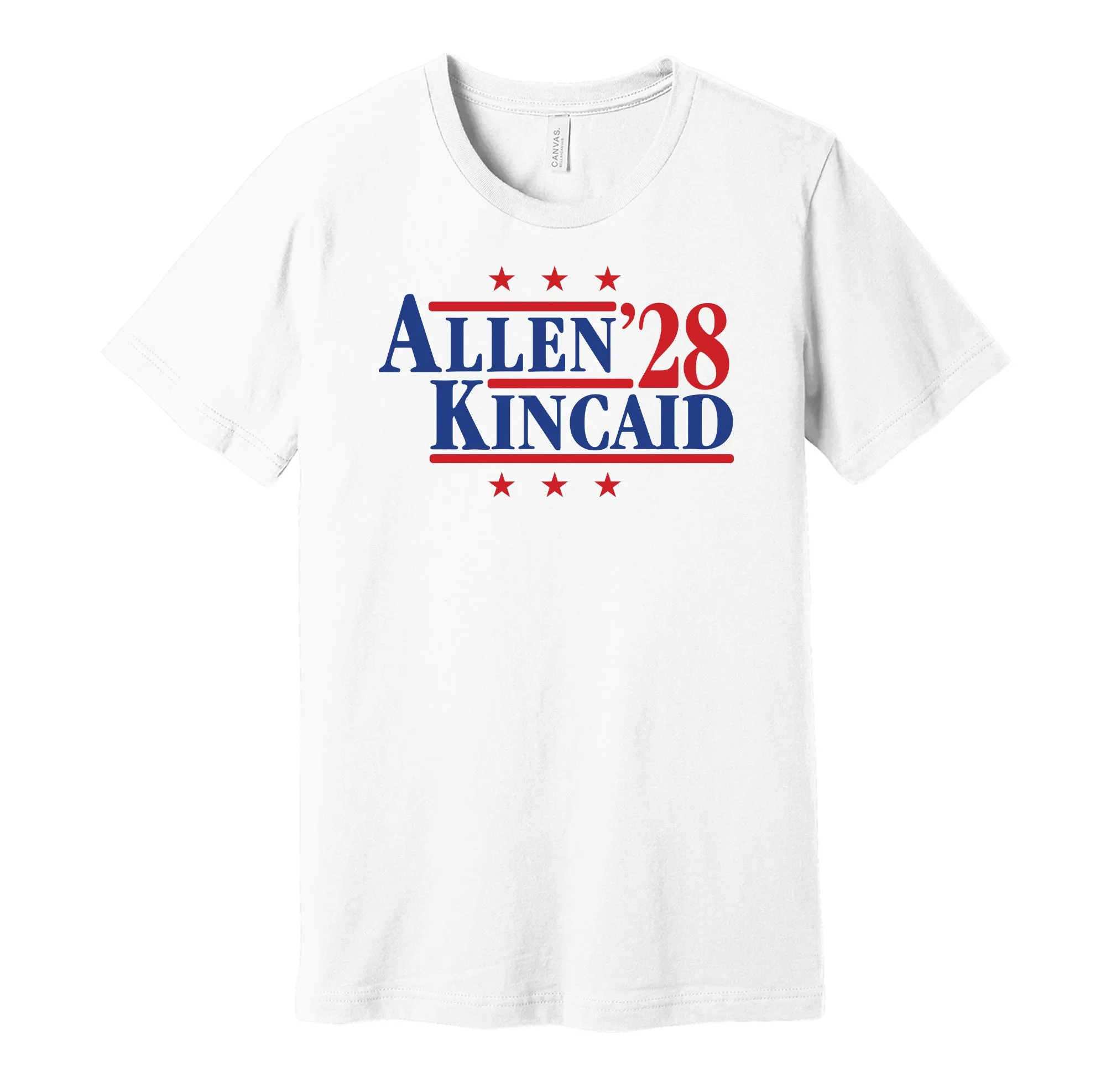 Allen & Kincaid '28 - Buffalo Football Legends Political Campaign Parody T-Shirt - Hyper Than Hype Shirts