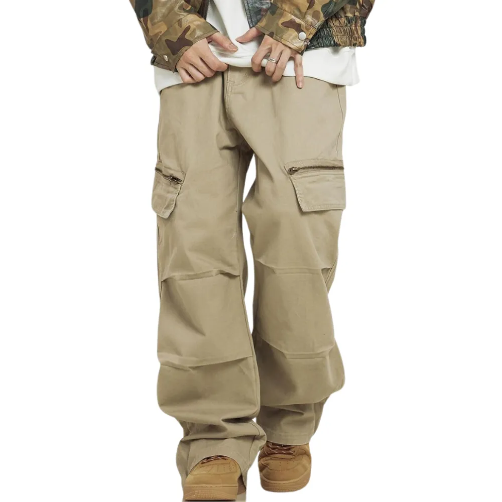 American Pleated Zippered Cargo Pants