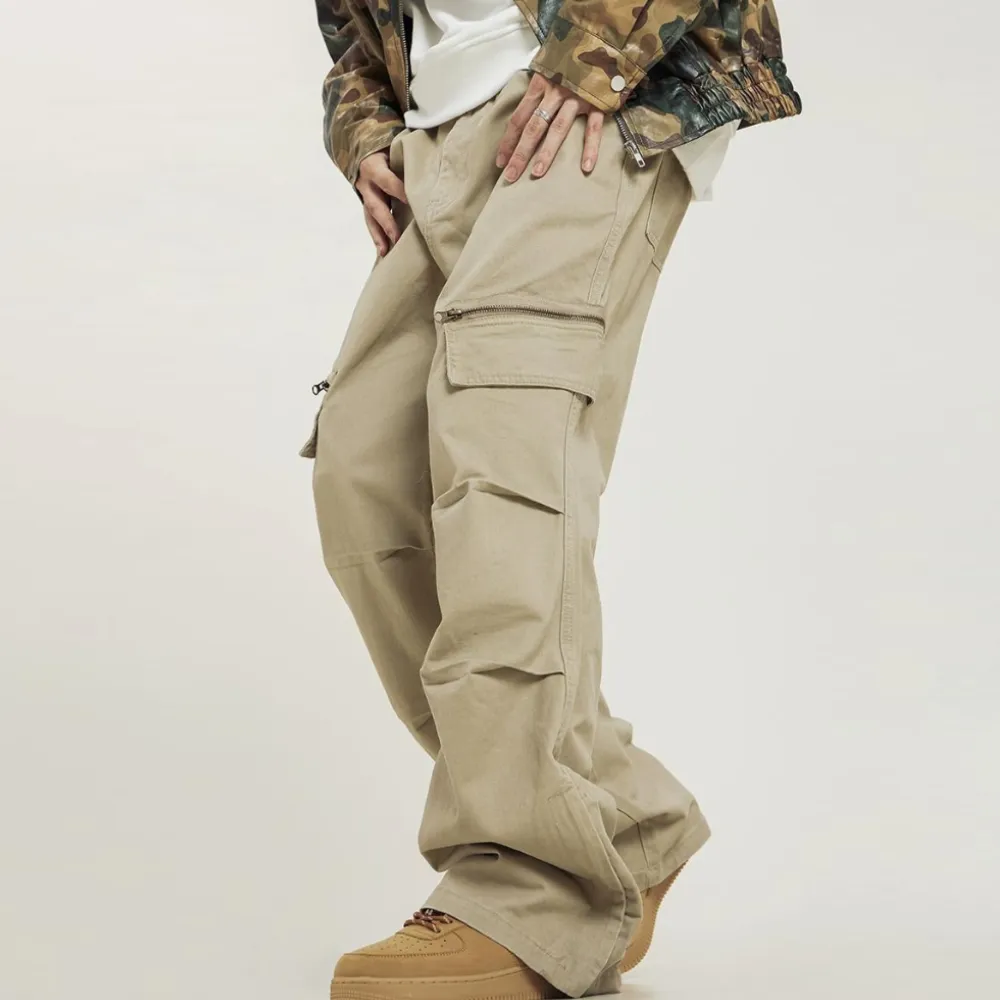 American Pleated Zippered Cargo Pants