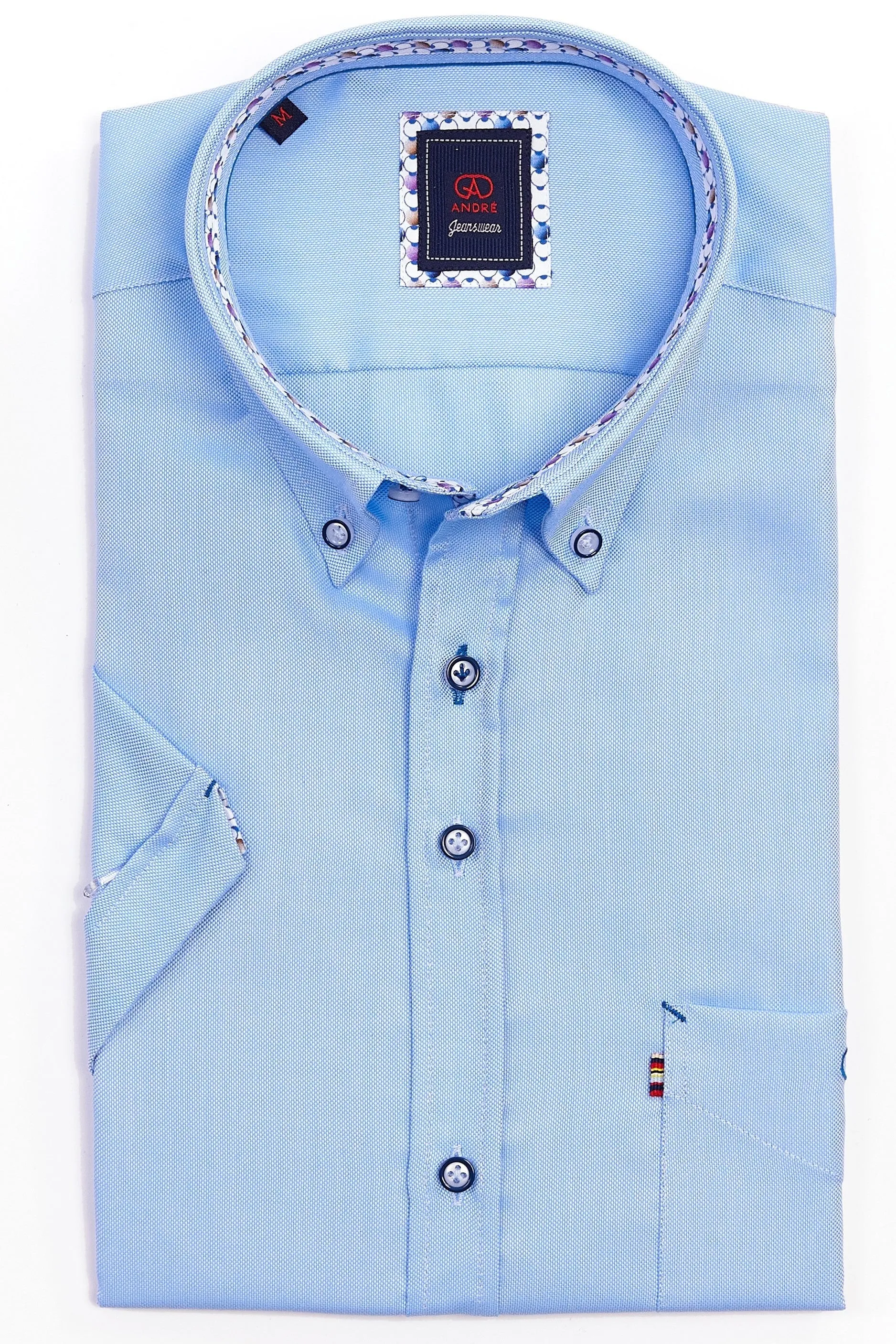 Andre Oslo Short Sleeve Shirt - Blue