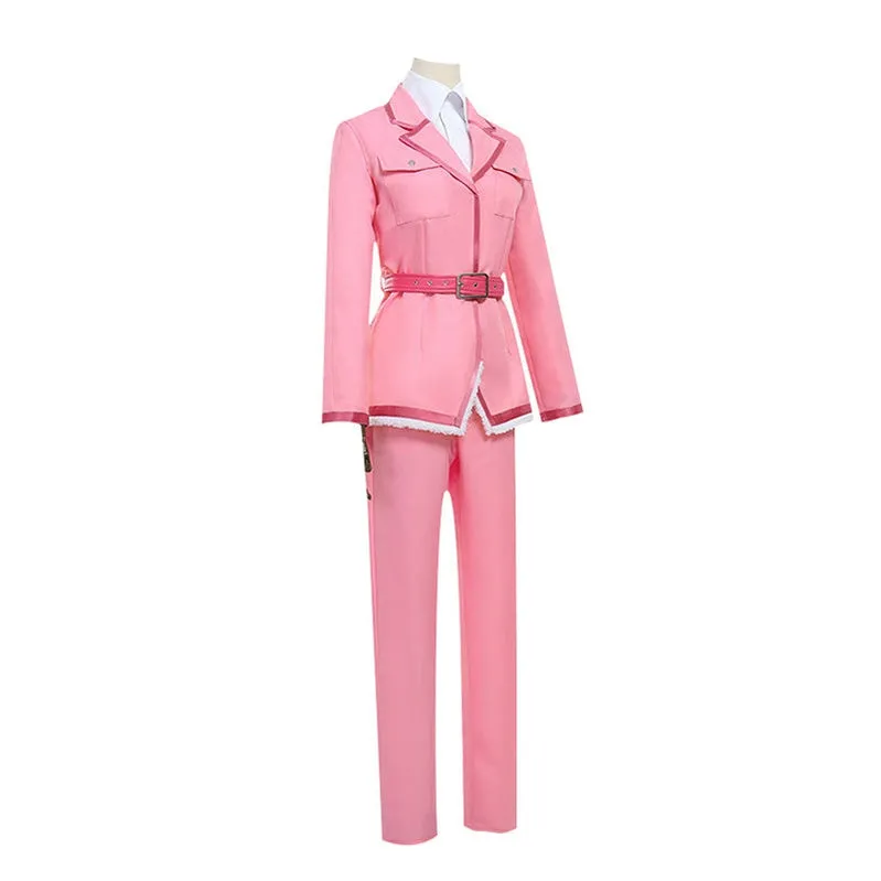 Anime Cells at Work Eosinophil Pink Uniform Cosplay Costume with Hat