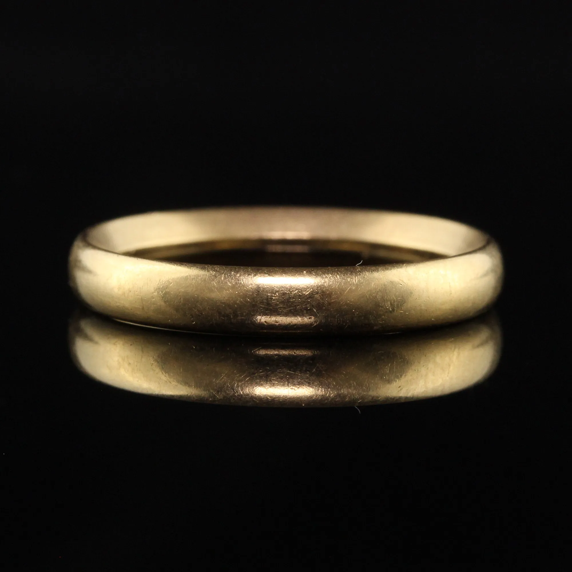 Antique Art Deco 18K Yellow Gold Classic Wedding Band